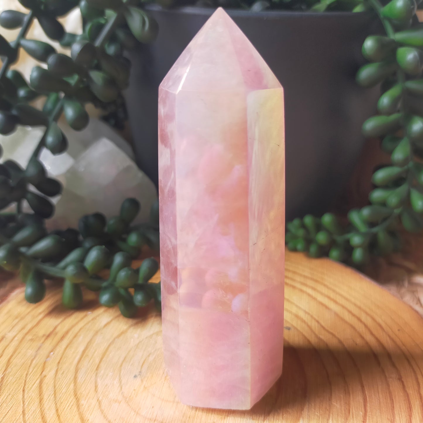 Aura Rose Quartz Point