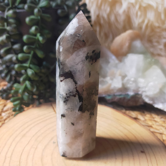 Rainbow Moonstone Point