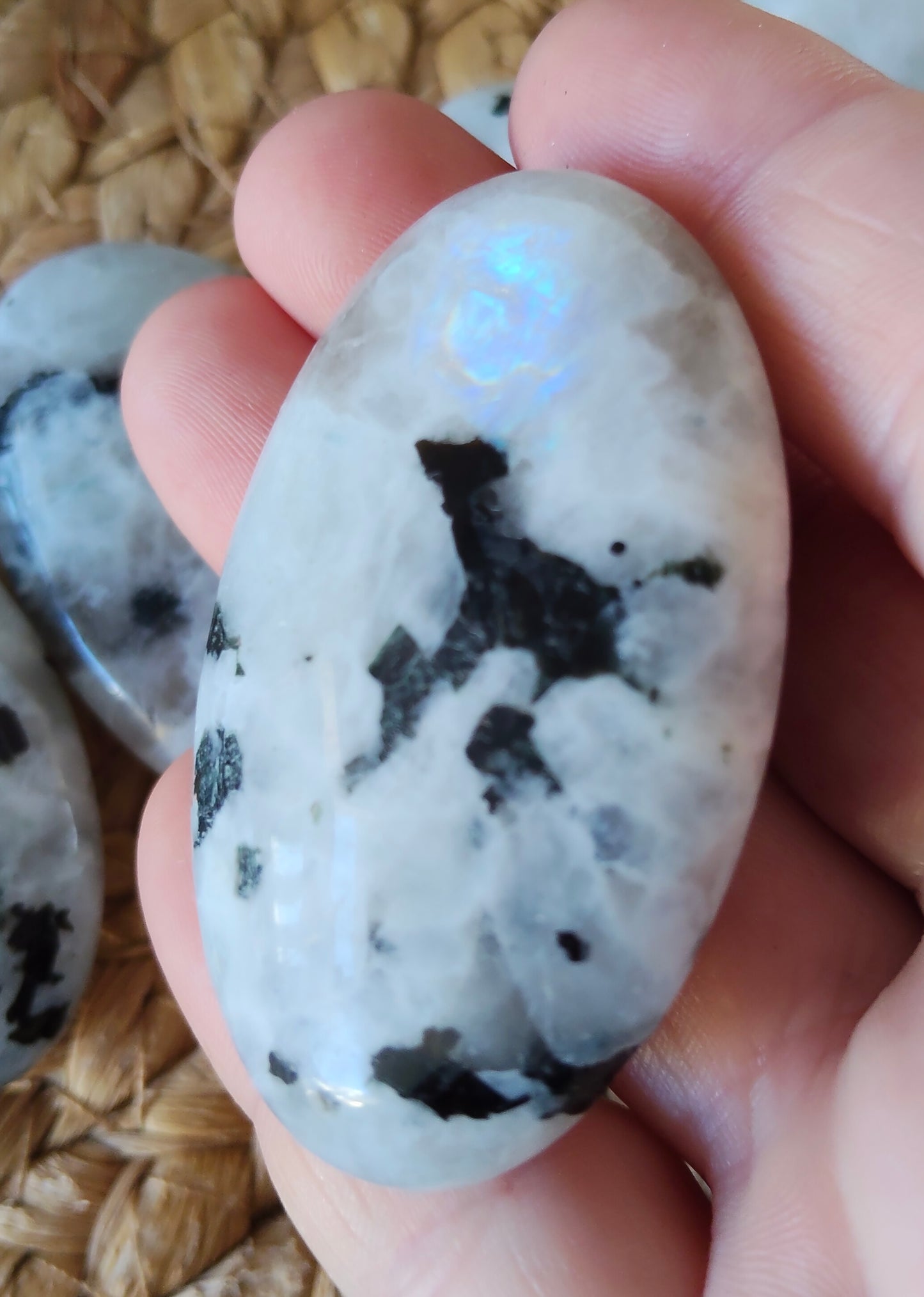 Rainbow Moonstone Palmstones