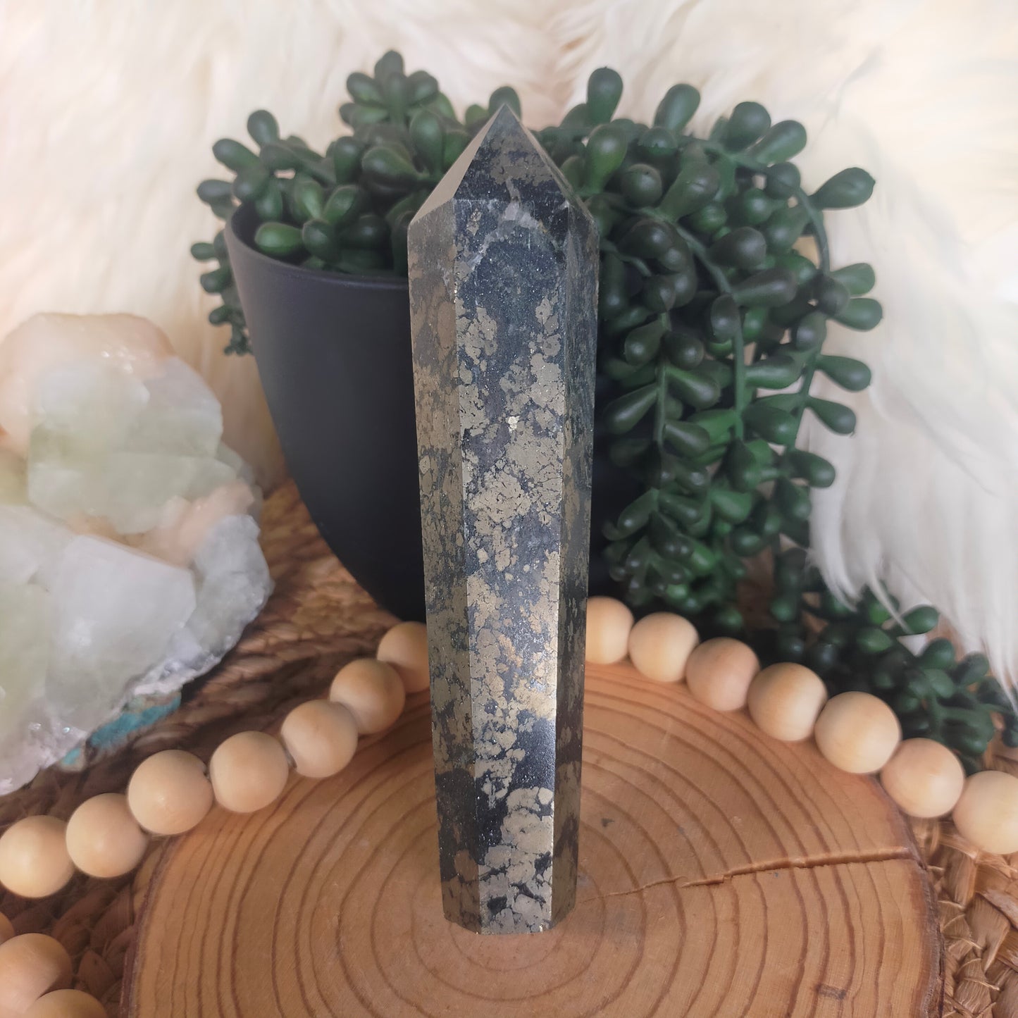 Pyrite in Magnetite Wands