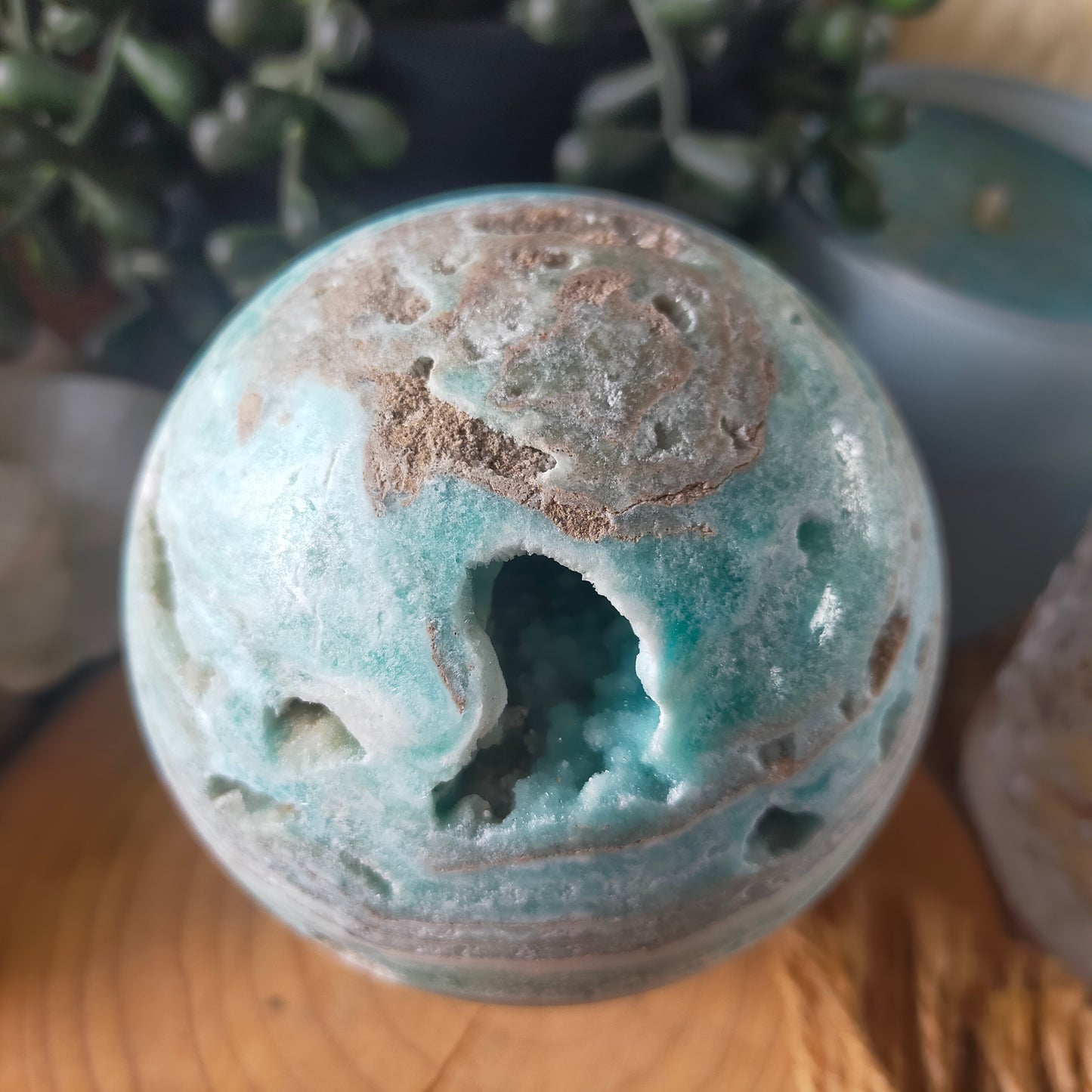 Hemimorphite Sphere