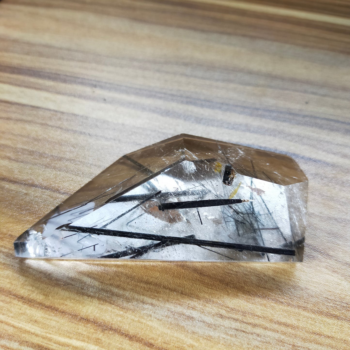 Black Tourmaline in Quartz Freeform