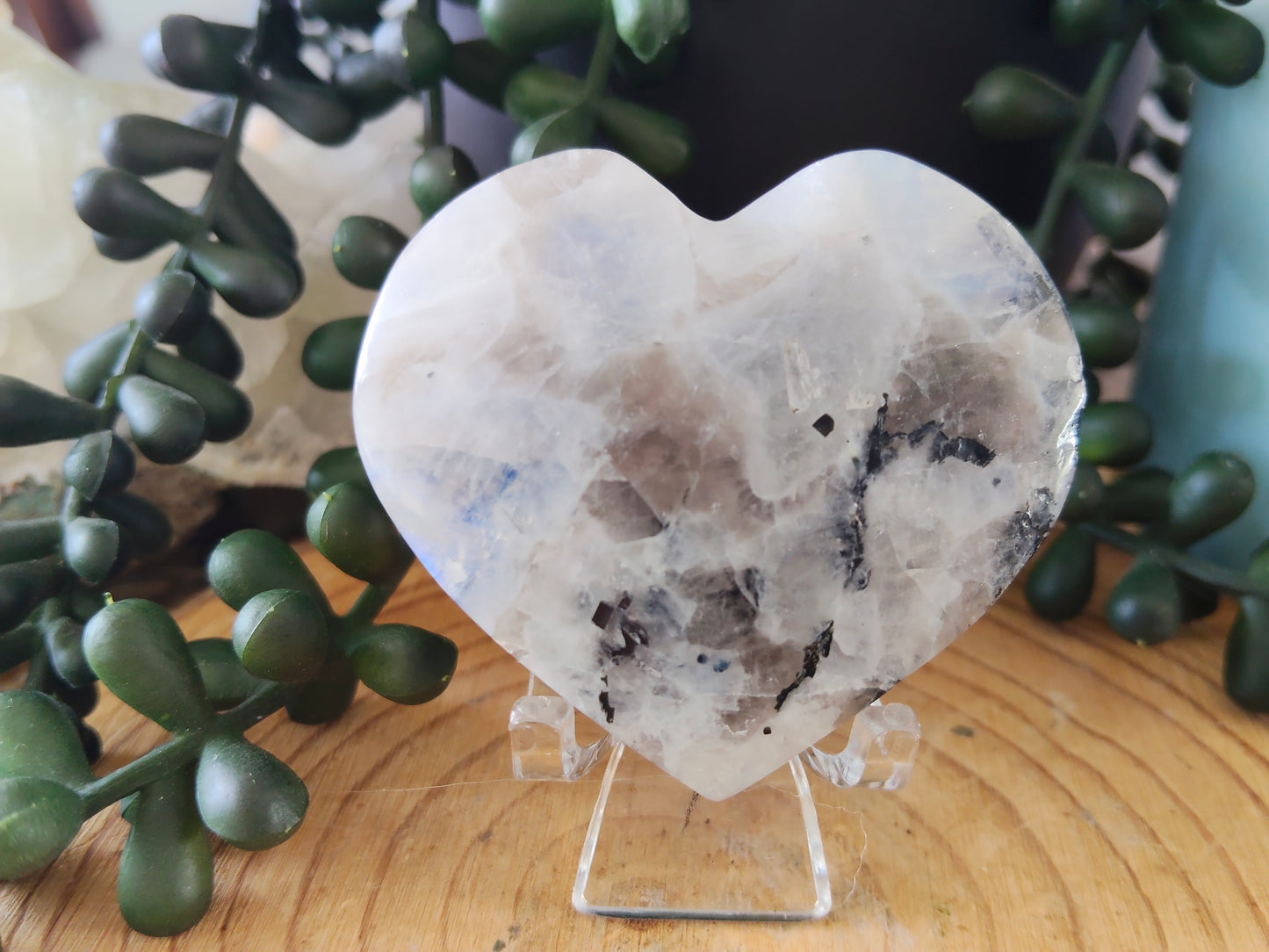 Rainbow Moonstone Hearts