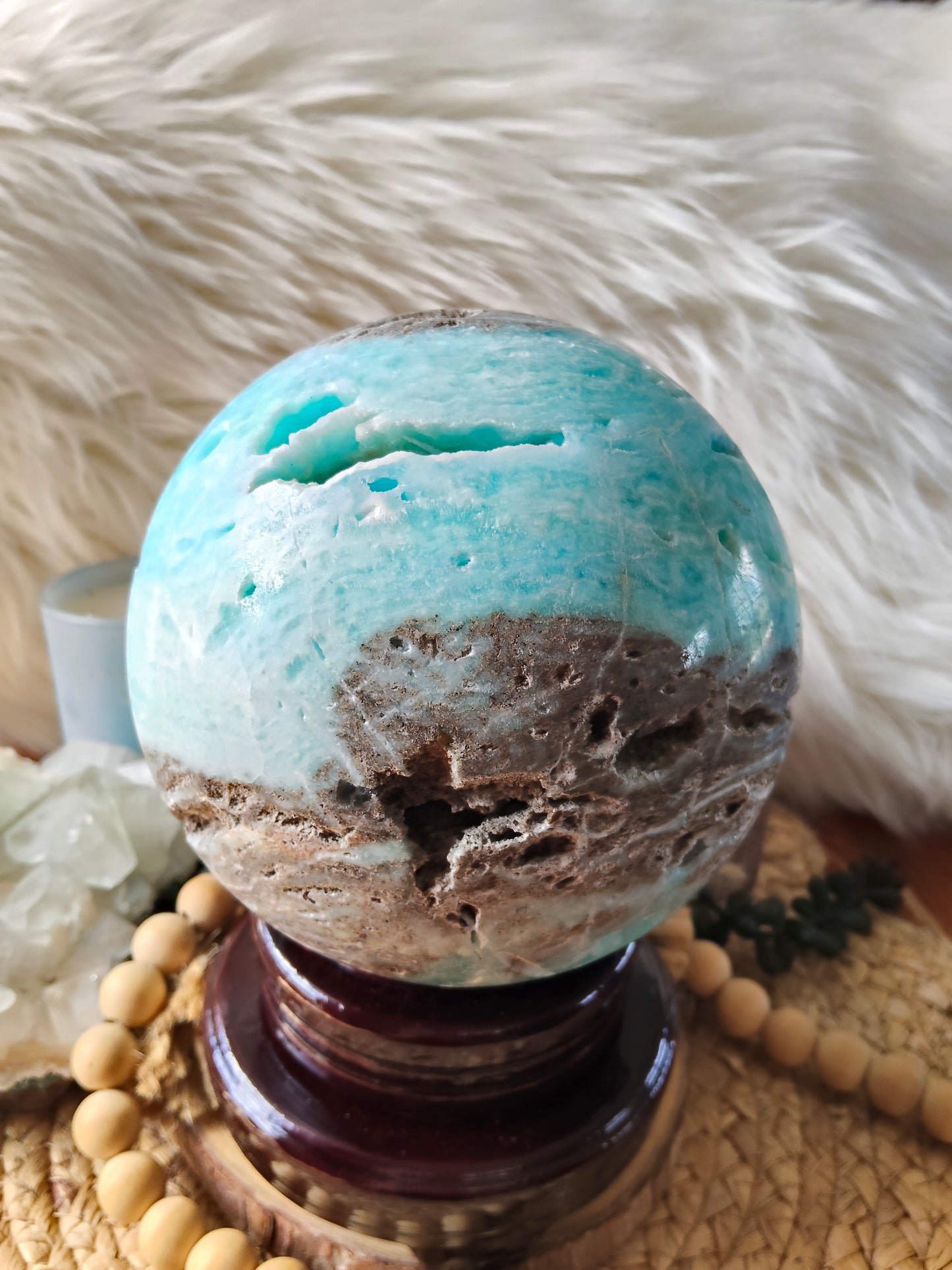 Large Hemimorphite Sphere