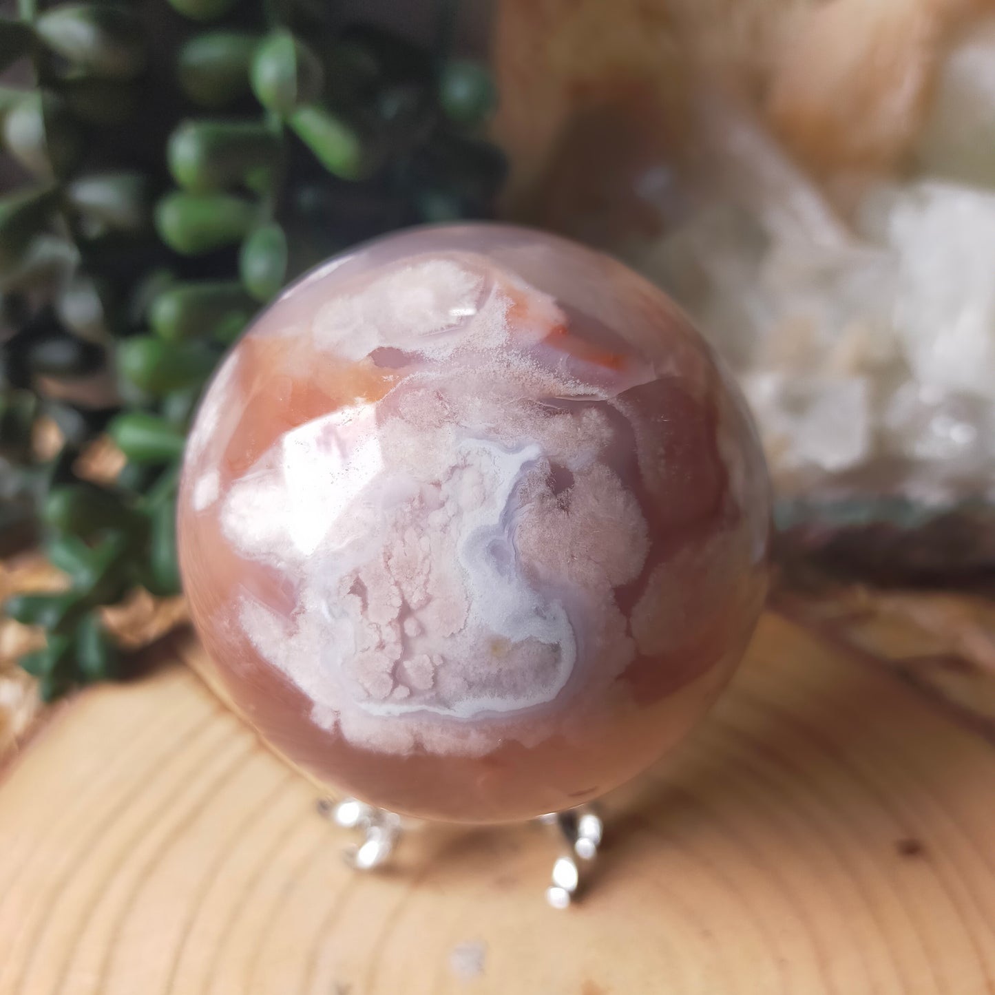 Flower Agate Sphere