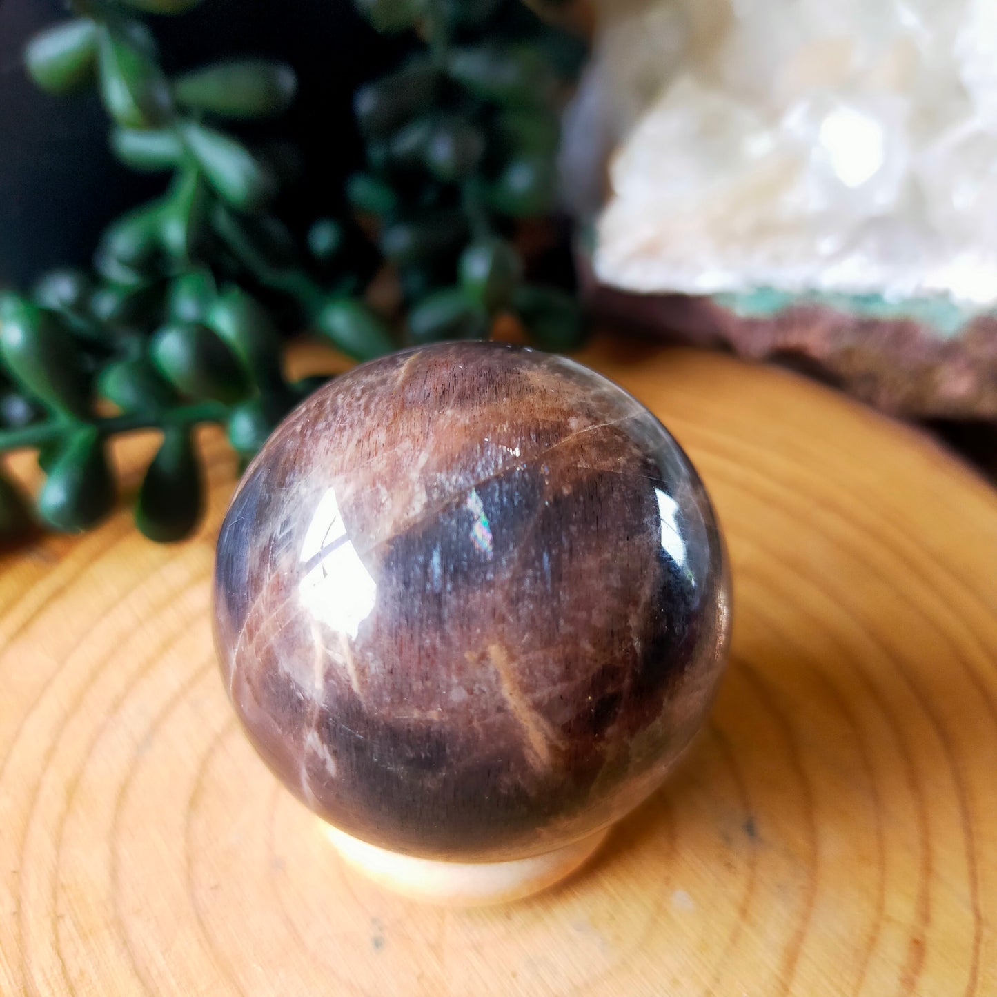 Black Moonstone/Sunstone Sphere