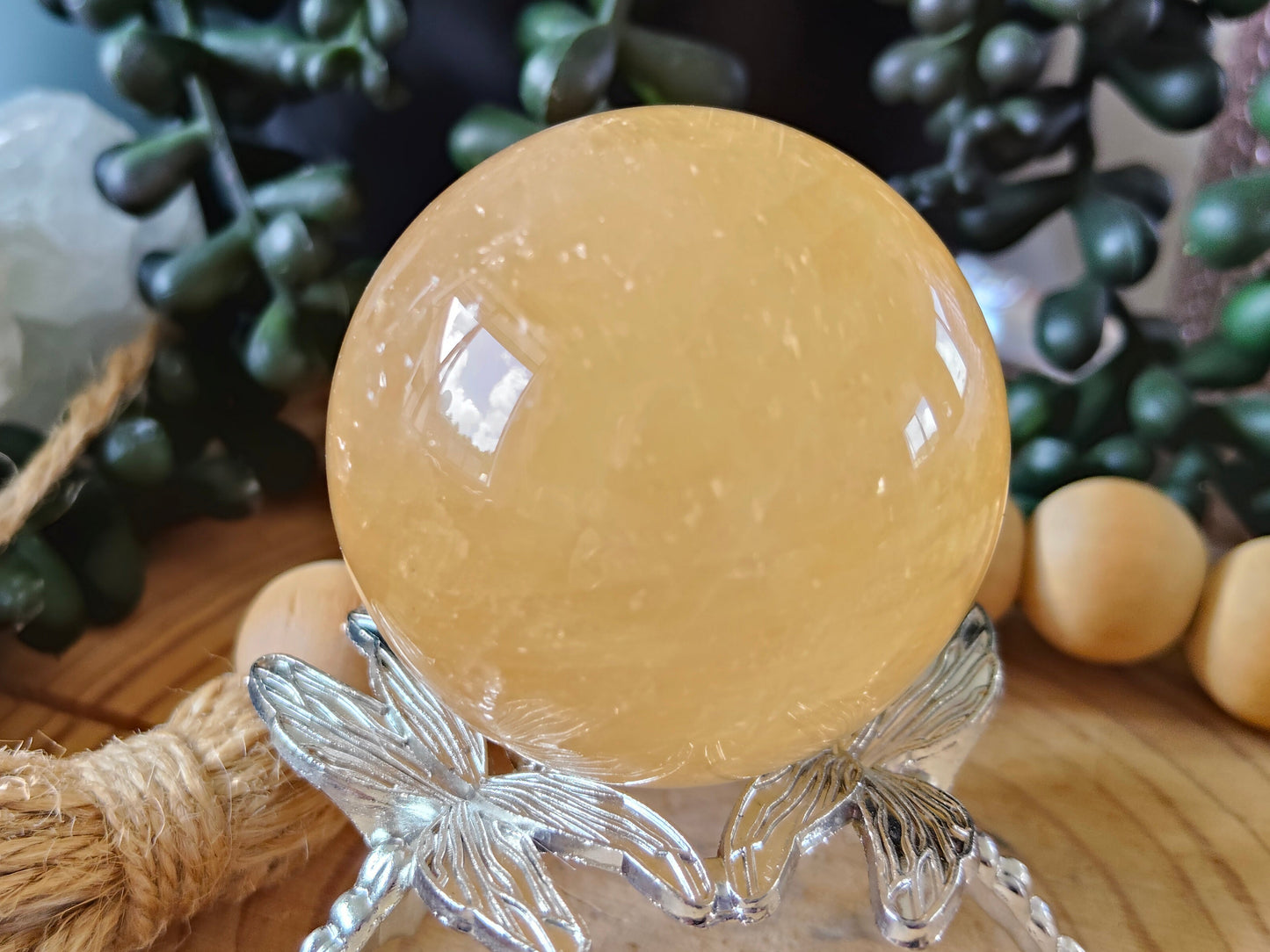 Honey Calcite Spheres