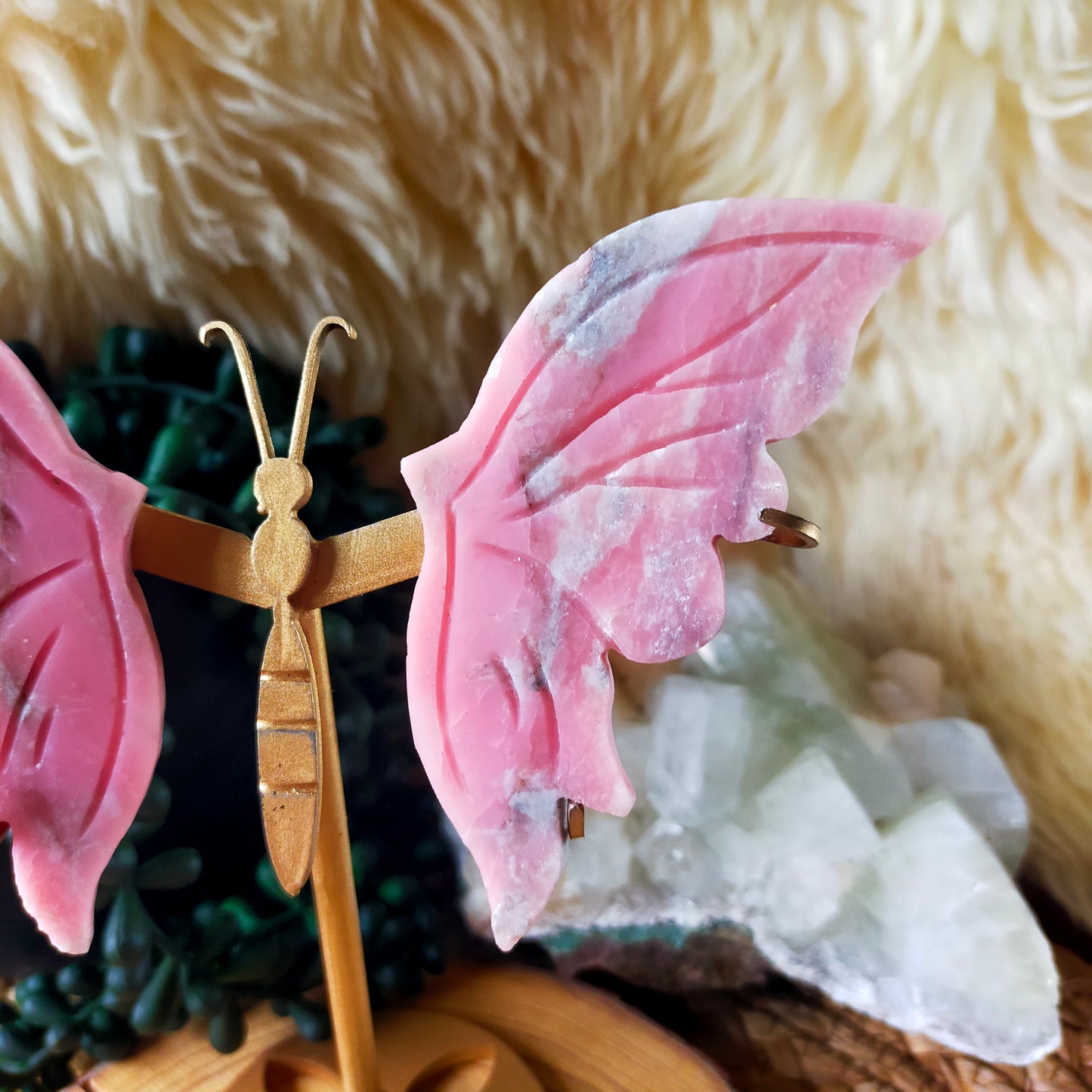 Pink Opal Butterfly Wings