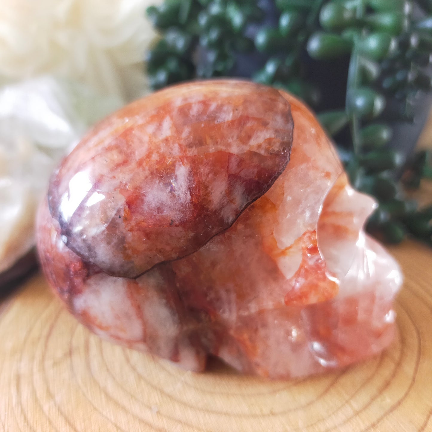 Fire Quartz Skull