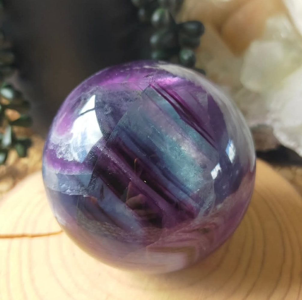 Rainbow Fluorite Sphere