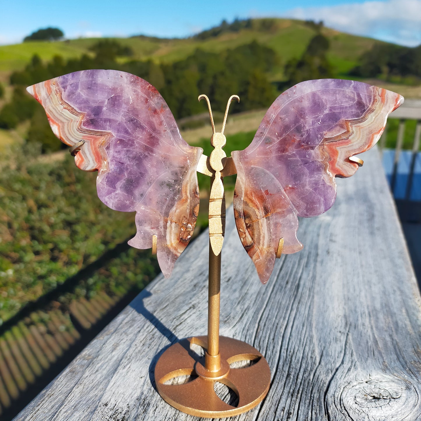 Amethyst Agate Butterfly Wings
