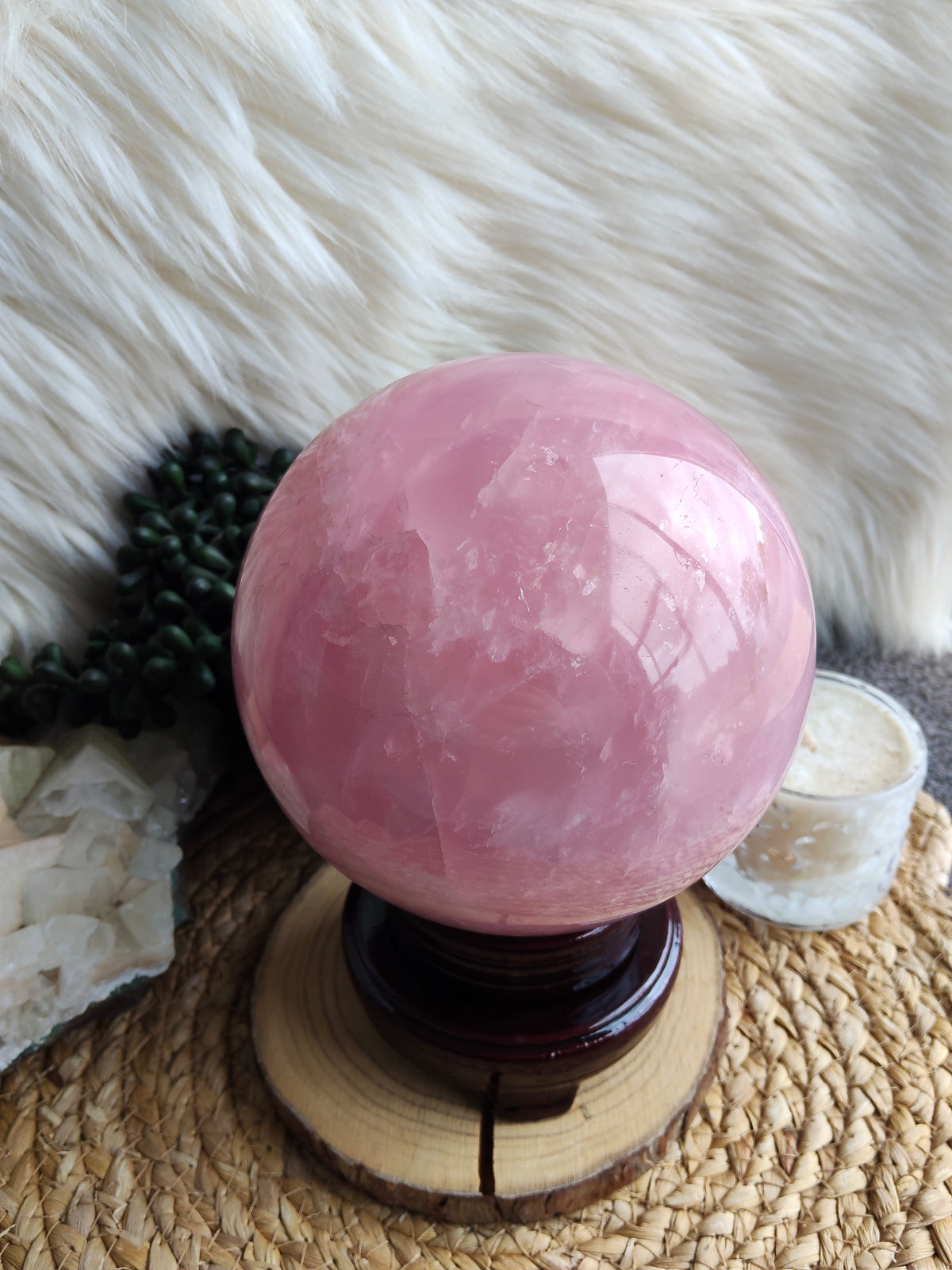 Large Rose Quartz Sphere