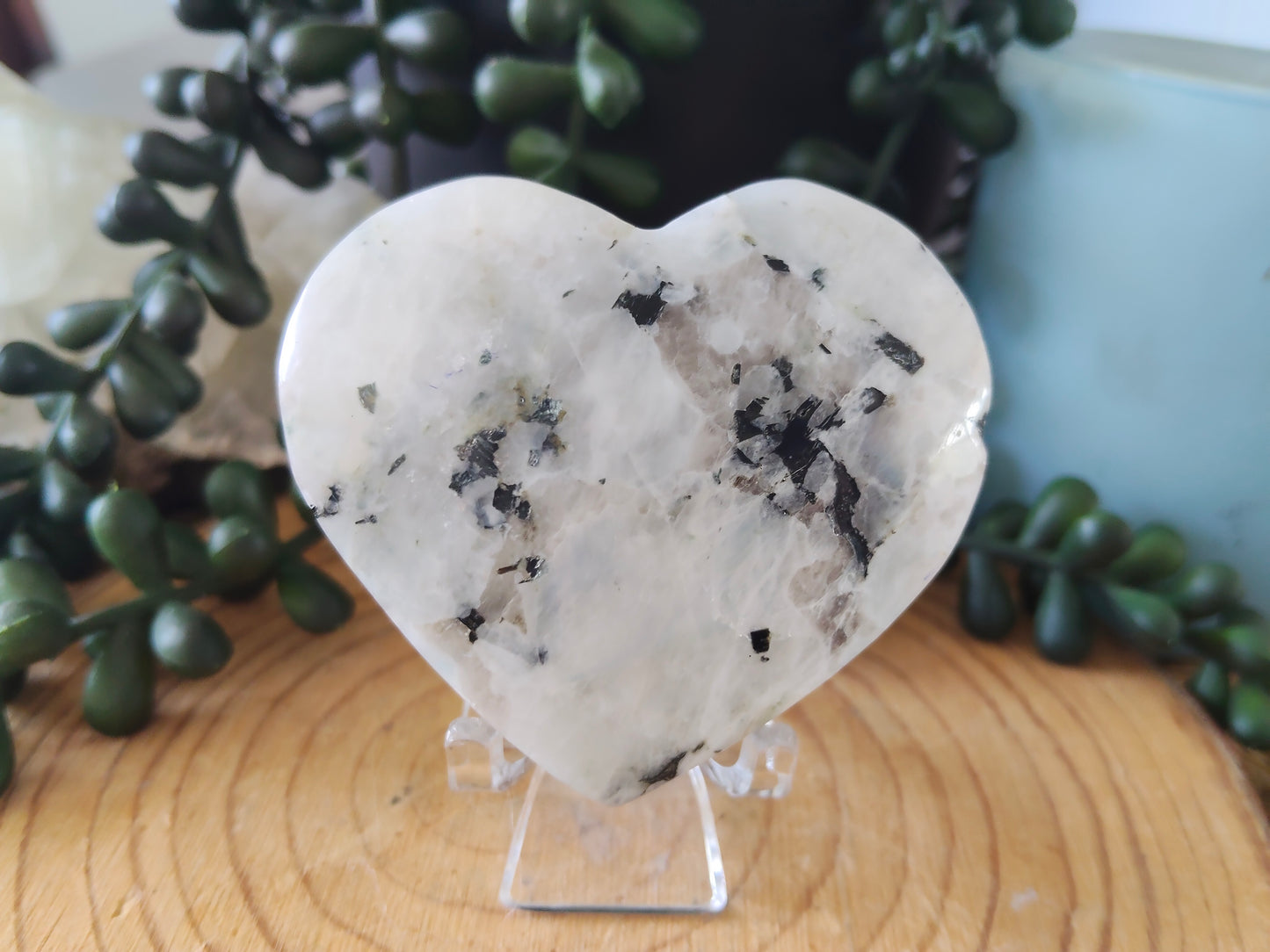 Rainbow Moonstone Hearts