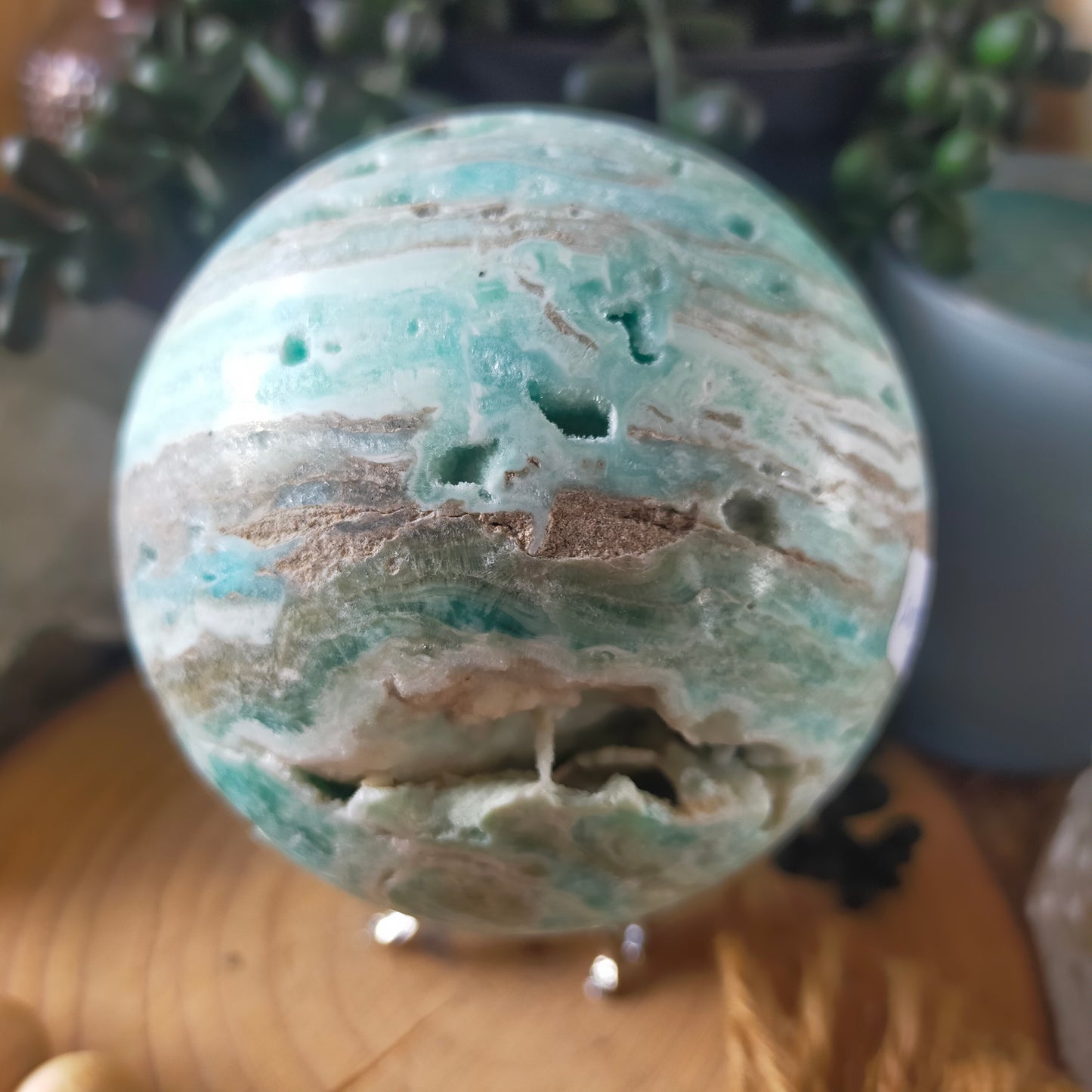Hemimorphite Sphere