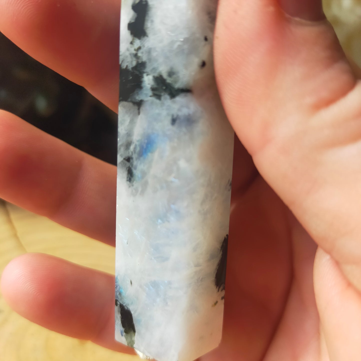 Rainbow Moonstone Point