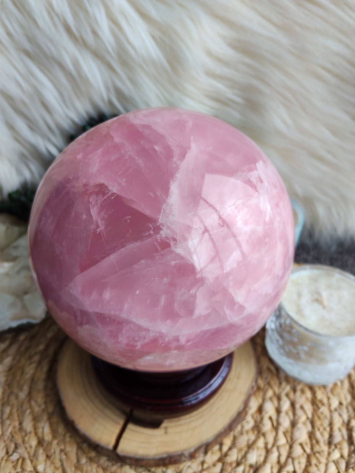 Large Rose Quartz Sphere