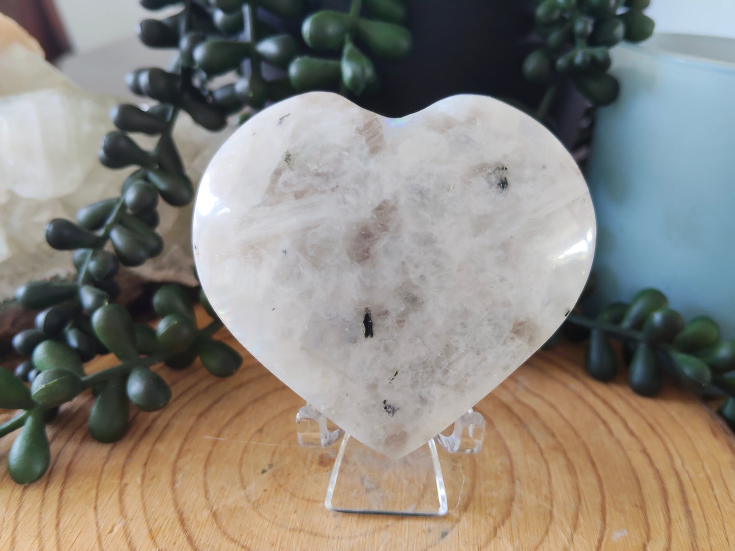 Rainbow Moonstone Hearts