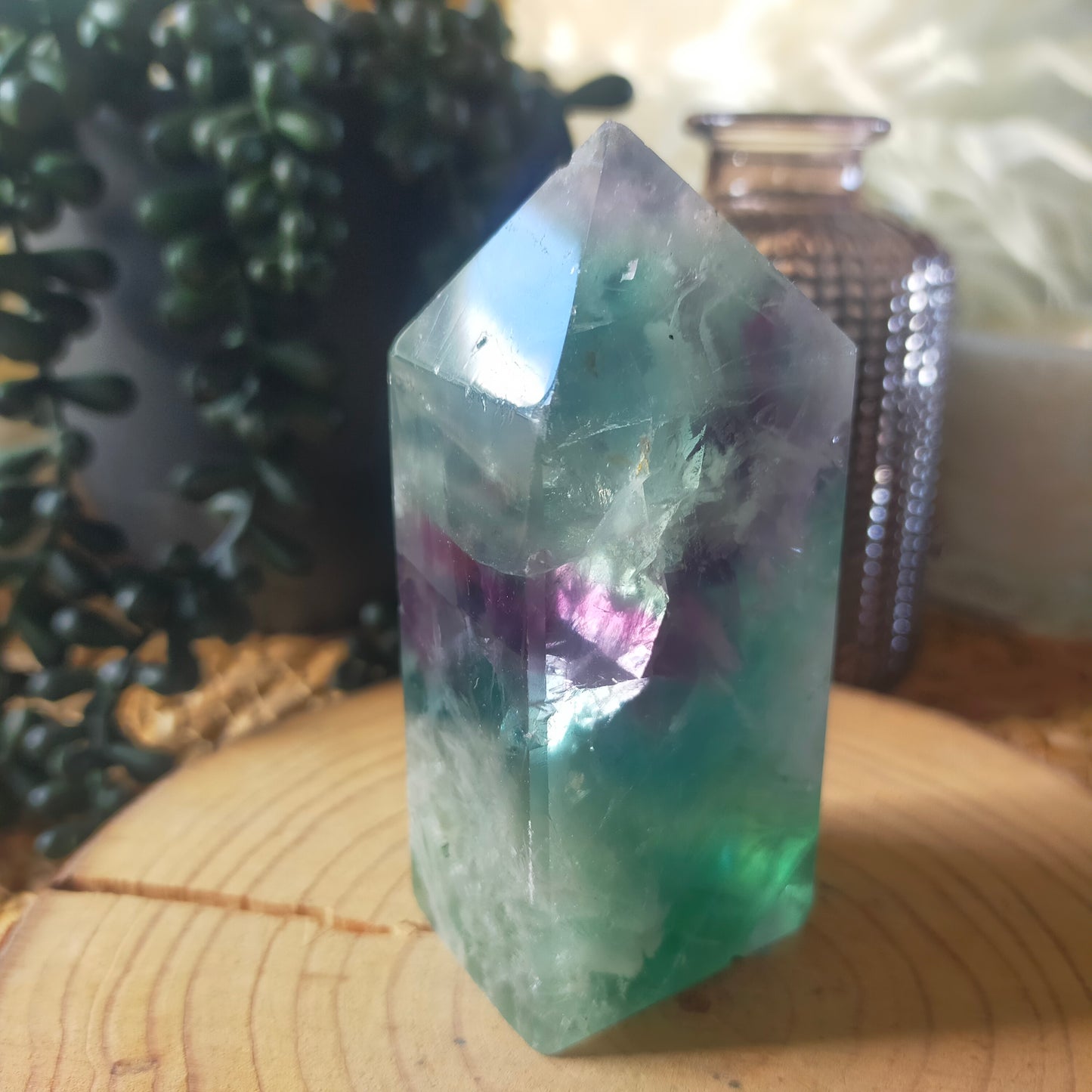 Feather Fluorite Chunky Point