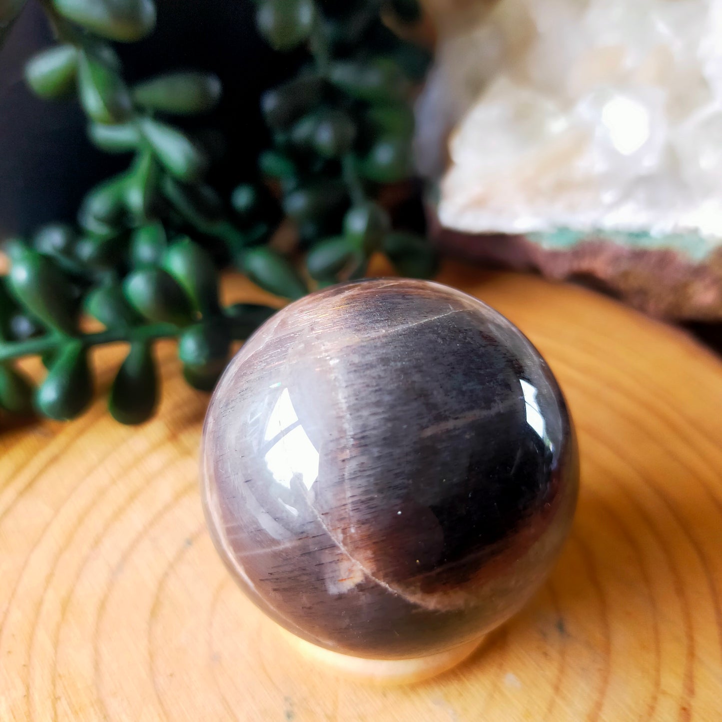 Black Moonstone/Sunstone Sphere