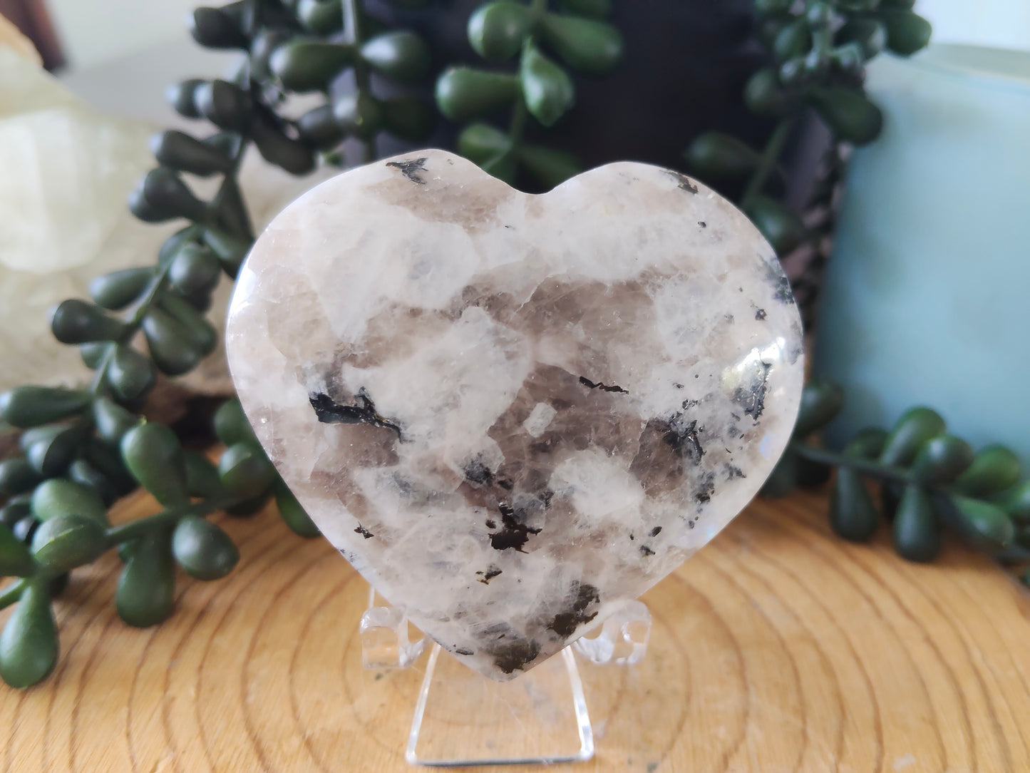 Rainbow Moonstone Hearts