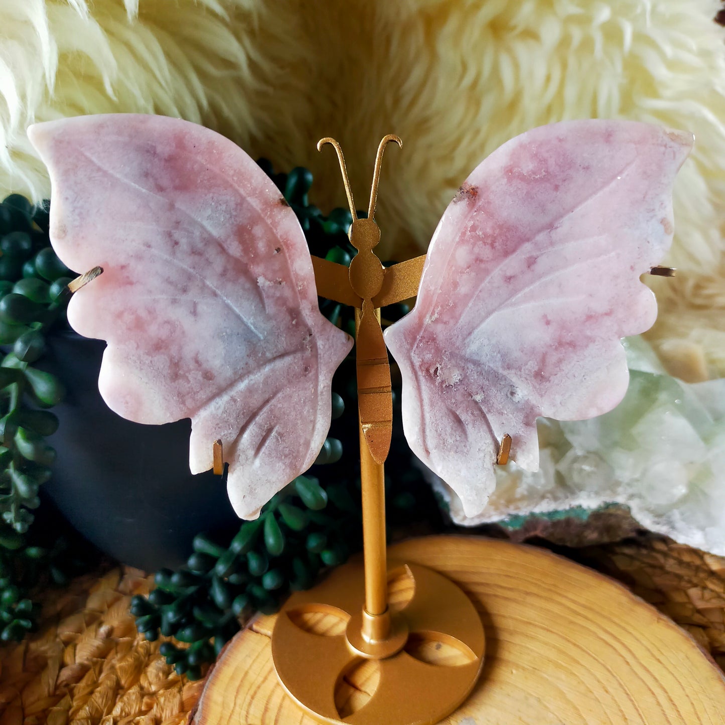 Pink Amethyst Butterfly Wings