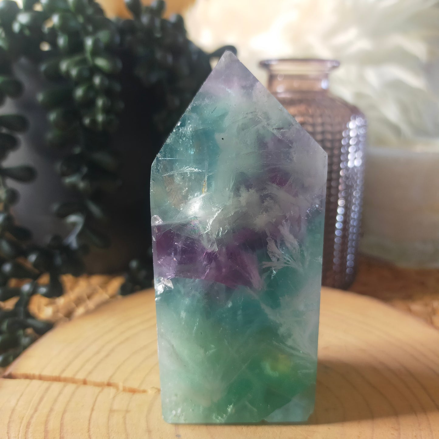 Feather Fluorite Chunky Point