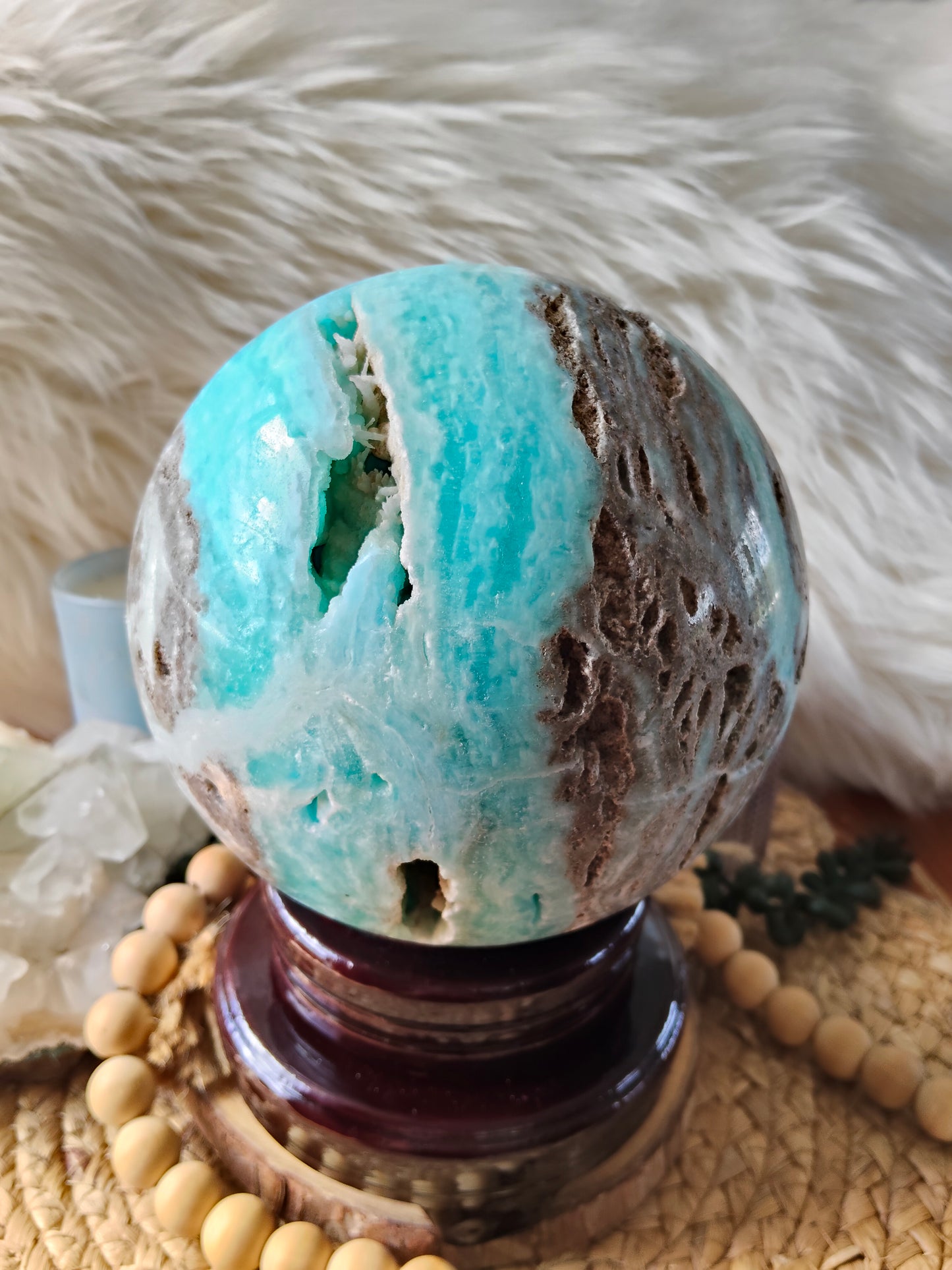 Large Hemimorphite Sphere