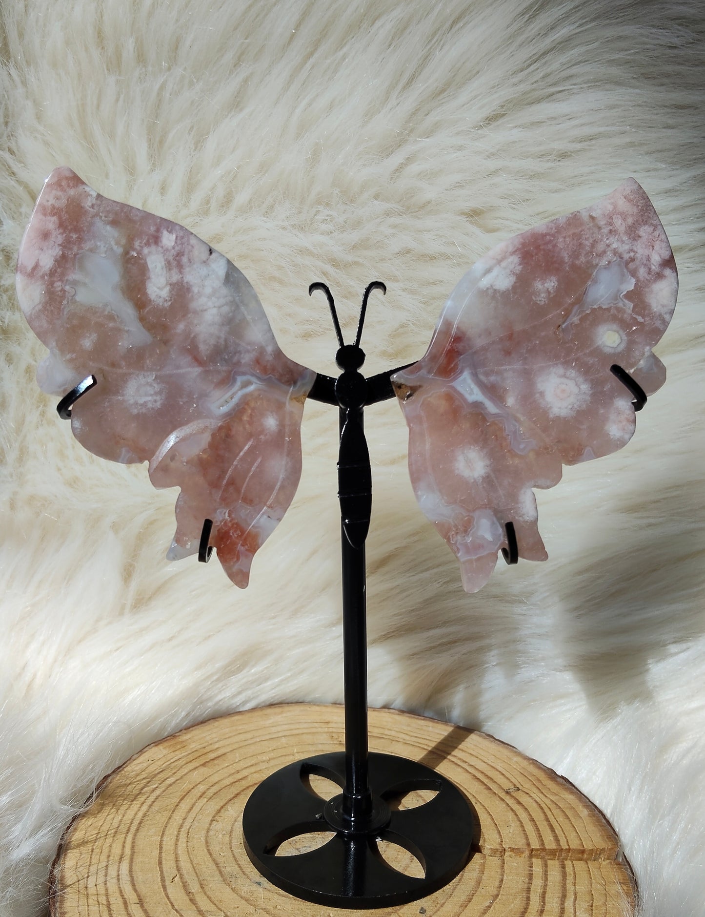 Gorgeous Amethyst/Flower Agate Butterflies