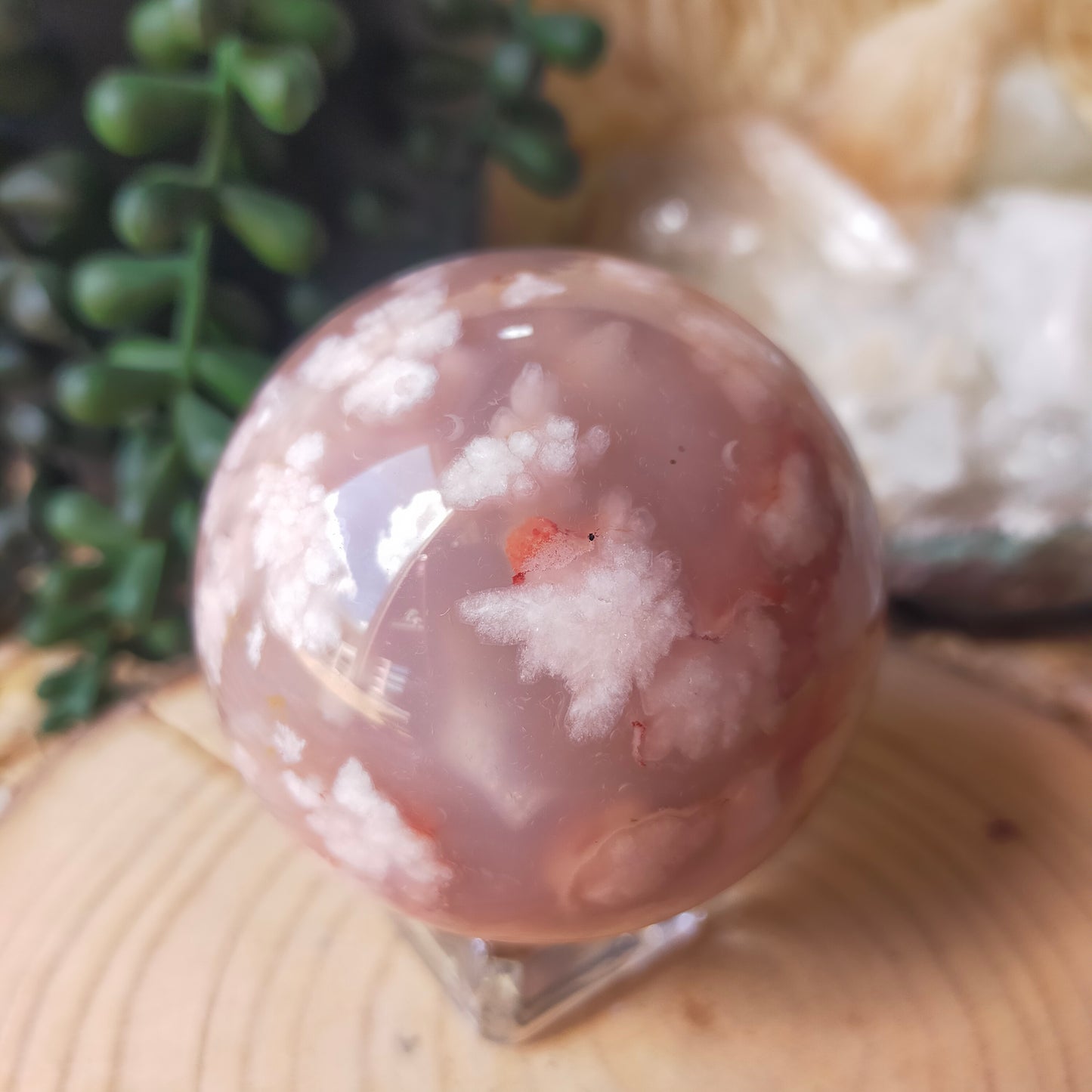 Flower Agate Sphere