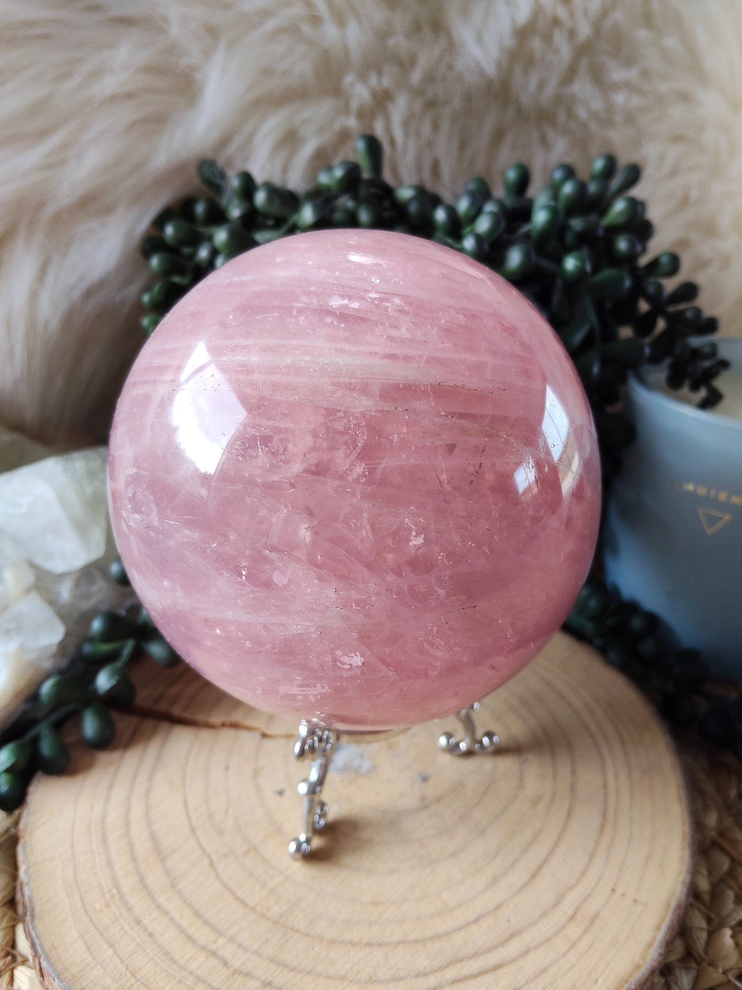 Asterism Rose Quartz Sphere